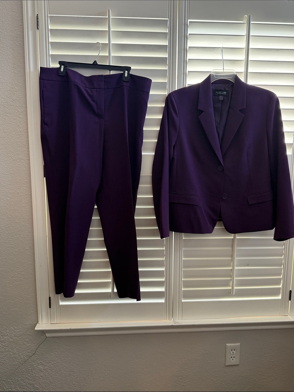 Tailored Eggplant Purple Blazer & Pants Suit